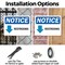 Signmission Restroom (Down Arrow), 10 in W x Rectangle, Plastic OS-2PACK-NS-P-710-L-18094 - alternate 7